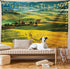Lunarable Tuscan Tapestry, Idyllic Landscape of Tuscany Road and Cypresses, Fabric Wall Hanging Decor, 45" X 30"