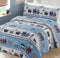 Kids Zone Home Linen 3pc Full/Queen Bedspread Coverlet Quilt Set for Boys Multi-Color Train Choo-Choo Rail