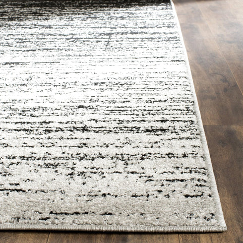2'6" 10', (ADR113A) SAFAVIEH Adirondack Collection Runner Rug - x Silver & Black, Modern Ombre Design, Non Shedding