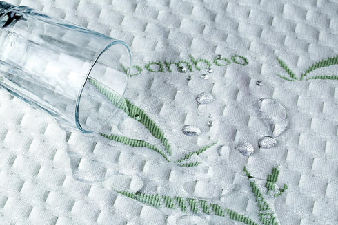 Masirs Waterproof Mattress Protector - Thick Soft Quilted Fabric for Comfortable Quiet Cool Sleep (King Size)