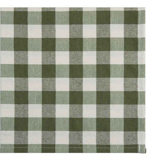 Buffalo Check Dinner Table Napkins, 4 Pack, Sage - 17" x 17" Premium Quality Plaid Cloth Napkins, Machine Washable