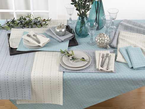 Saro Lifestyle Stitched Line Table Runner, Grey, 16" x 72"