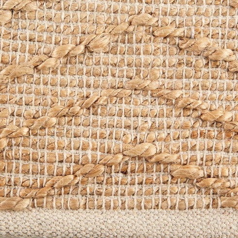 DII Woven Rugs Collection Hand-Loomed Jute, Off-White Chevron, 2x3'