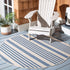 SAFAVIEH Courtyard Collection Accent Rug - 2' x 3'7", Brown & Bone Stripe Design, Non-Shedding & Easy Care