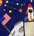 3x5 KC Cubs Outer Space Solar System Toy Car Road Rug Educational Play Mat Carpet for Kids, Toddlers, Nursery