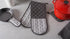 DII Double Strip Chef Kitchen Cooking & Baking Collection, Double Oven Mitt, 35x7.5, Mineral Gray