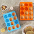 2PCS Silicone Oreo Molds: LCCOWOT 12 Cavity Round Baking Mold for Chocolate, Cookie, Mini Cake, Dishwasher Safe