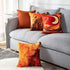 Emvency Set of 4 Throw Pillow Covers, Burnt Orange Abstract Red 20 Tan Funky Watercolor, 18x18 Inches