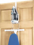 Whitmor Over the Door Ironing Caddy, White Wire Organizer for Laundry Room.