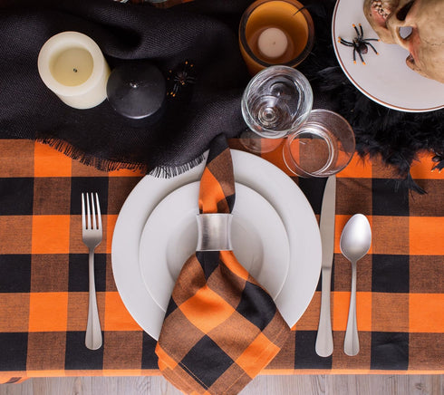 DII Jute Burlap Collection Solid Black Kitchen Table Runner - 15x74