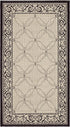 SAFAVIEH Courtyard Collection Accent Rug, 2' x 3'7", Sand & Black, Washable for High Traffic Areas