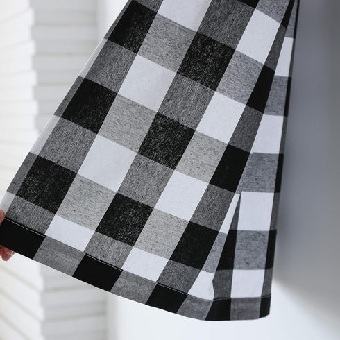 Window Curtain Valances 18 inches Long, Buffalo Check Small Valance Curtain for Living Room Bedroom