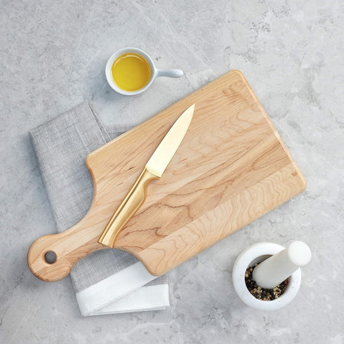 Labell Handle Serving Boards - Small Canadian Maple Hardwood Cutting Board for meats, vegetables, fruits, and cheeses,