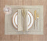 Solino Home Linen Placemats Set of 4 - Classic Hemstitch Natural Table Mats, 14 x 19 Inch, 100% Pure Linen