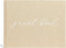 Pearhead Linen Wedding Guest Book with White Script - Classic Elegant Wedding Decor, 100 Pages, 7"x9", Beige Burlap,