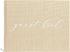Pearhead Linen Wedding Guest Book with White Script - Classic Elegant Wedding Decor, 100 Pages, 7"x9", Beige Burlap,