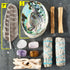 Perfect Unity Smudging Kit - 2 White Sage Smudge Sticks + 2 Palo Santo Sticks + Abalone Shell Bowl + Healing Incense
