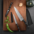 Kitchen Knife Set, 3-Pcs with Sheath, 8 Inch Chef Knife, 4.5 Inch Utility Knife, 4 Inch Paring Knife, Stainless Steel