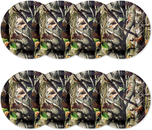 Havercamp Next Camo Party Dinner Plates, 8 Count, Camouflage Motif