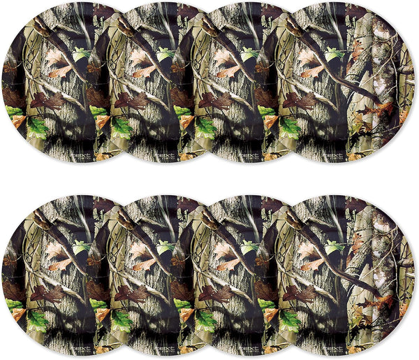 Havercamp Next Camo Party Dinner Plates, 8 Count, Camouflage Motif
