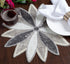 Silver 13" Beaded Charger, Elegant Dining Table Mat for Holidays and Special Occasions