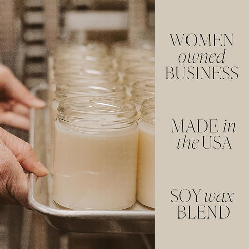 Sweet Water Decor Cinnamon Roll Candle - Fall Scented Soy Candle with 40 Hours Burn Time - 9Oz Gold Lid Clear Jar