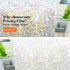 Window Privacy Film, Rainbow Window Clings, Removable Stained Glass Film, 17.5x78.7 Inch