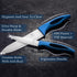 Moss & Stone 5-Piece Kitchen Cutlery Set, Blue Ceramic Knives, Rust Proof & Stain Resistant, Includes Fruit Peeler