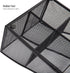 Mind Reader Black Cup and Condiment Station, Countertop Organizer for Coffee Bar, Metal Mesh 8.5"L x 14.5"W x 5.25"H