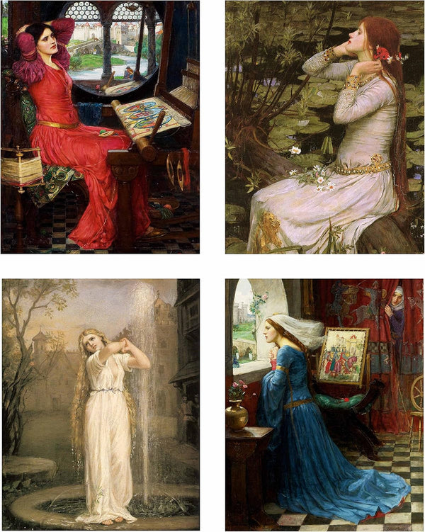 Art Prints Set: FOUR BEAUTIES by John Williams Waterhouse - 8"×10" Set of 4 Prints