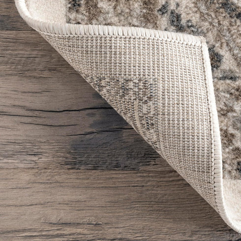 nuLOOM 2x3 Becca Traditional Tiled Area Rug, Beige, Stain Resistant, Faded Transitional Design