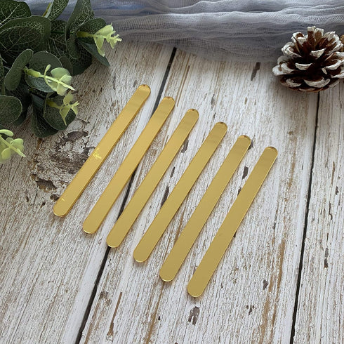 20 Pcs Acrylic Popsicle Sticks for Cakesicle Ice Creamsicle Candy Apple (Mirror Gold)