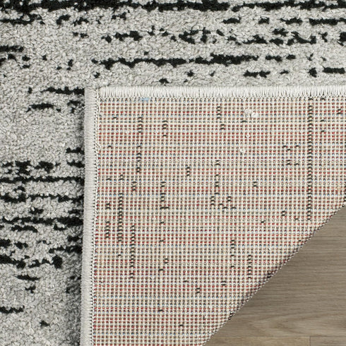 2'6" 10', (ADR113A) SAFAVIEH Adirondack Collection Runner Rug - x Silver & Black, Modern Ombre Design, Non Shedding