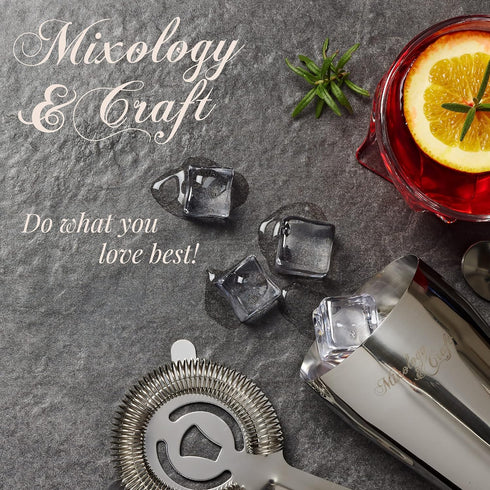 13 Set Mixology & Craft Bartender Kit - Piece Including Stainless Steel Cocktail Making with Bar Stand & Boston Shaker