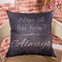 Retro Vintage Motivational Sign - After All This Time Always Inspirational Quote Throw Pillow Case (Gray Brown, 18" x