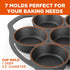 Commercial CHEF Cast Iron Biscuit Pan - Pre-seasoned Cookware for Muffins & Scones