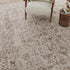 Light Brown 2x3 Area Rug, Vintage Entryway Carpet, Washable Distressed Rug for Indoor Bedroom, Living Room
