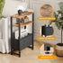 3 LET503RE Narrow Side Table with Charging Station Slim End Table Sofa with Magazine Rack, Bedside Table for Small