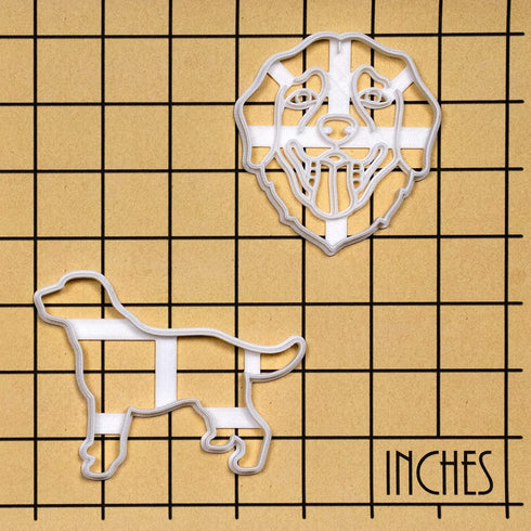 Bakerlogy Set of 2 Labrador Retriever Cookie Cutters (Body & Face), 2 Pieces
