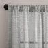 Clean Window Textured Slub Stripe Anti-Dust Allergy/Pet Friendly Sheer Curtain Panel, Gray, 52" W x 63" L