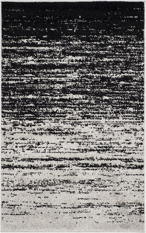 SAFAVIEH Adirondack Collection Accent Rug - 2'6" x 4', Silver & Black,