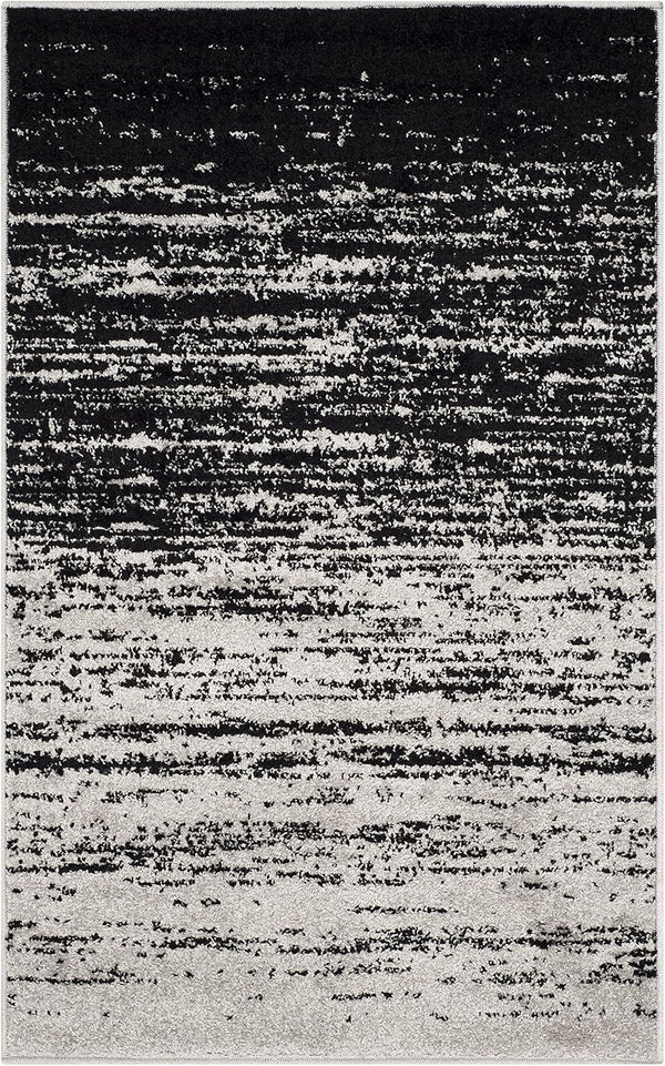 SAFAVIEH Adirondack Collection Accent Rug - 2'6" x 4', Silver & Black,