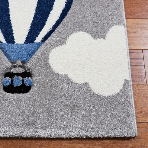 2'3" 4', (CRK137F) SAFAVIEH Carousel Kids Collection Accent Rug - x Light Grey & Red, Non-Shedding & Easy Care, Ideal