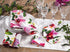 SARO LIFESTYLE Watercolor Floral Design Linen Napkins - Set of 4