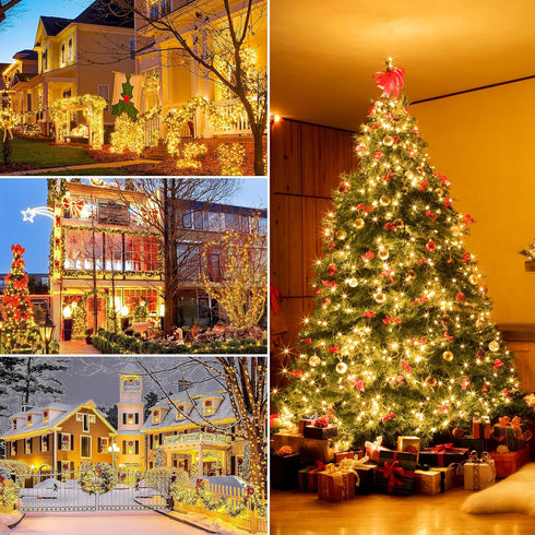 28Ft 80 8 Battery Operated Christmas Lights, LED String Lights Modes with Timer Mini Lights for Indoor Outdoor Wreath