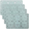 CAIT CHAPMAN HOME COLLECTION Solid Rigid Lace Vinyl Placemats, Blue Turquoise, Set of 4
