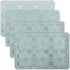 CAIT CHAPMAN HOME COLLECTION Solid Rigid Lace Vinyl Placemats, Blue Turquoise, Set of 4