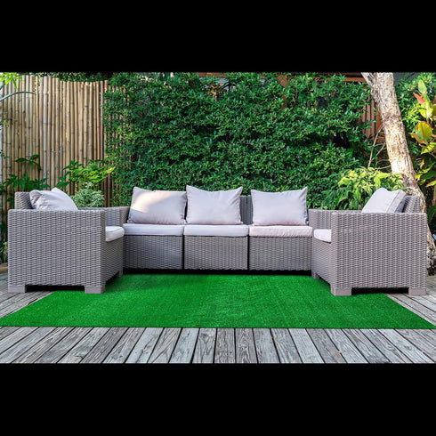Garland Rug Artificial Grass 3 ft. x 5 ft. Large Indoor/Outdoor Area Rug Green by Garland Rug