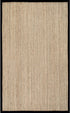nuLOOM 2x3 Elijah Seagrass Area Rug, Black, Solid Farmhouse Style, Natural Fiber for Bedroom, Dining Room, Office