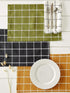 DII Basic Collection Tabletop Placemat Set, Honey Gold Check, 6 Piece